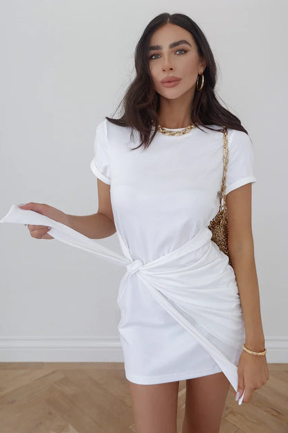 SHASHA – Vestido Corto De Lujo Con Lazo