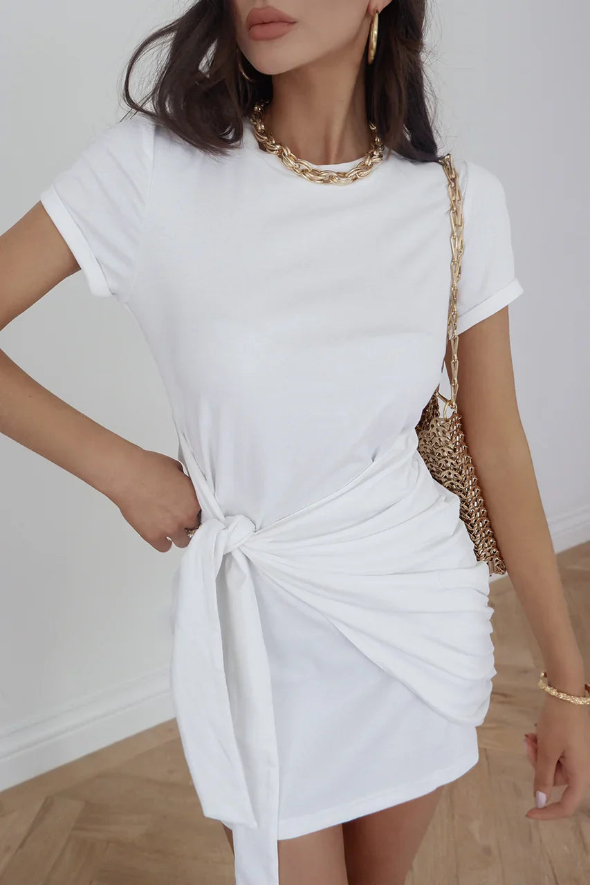 SHASHA – Vestido Corto De Lujo Con Lazo