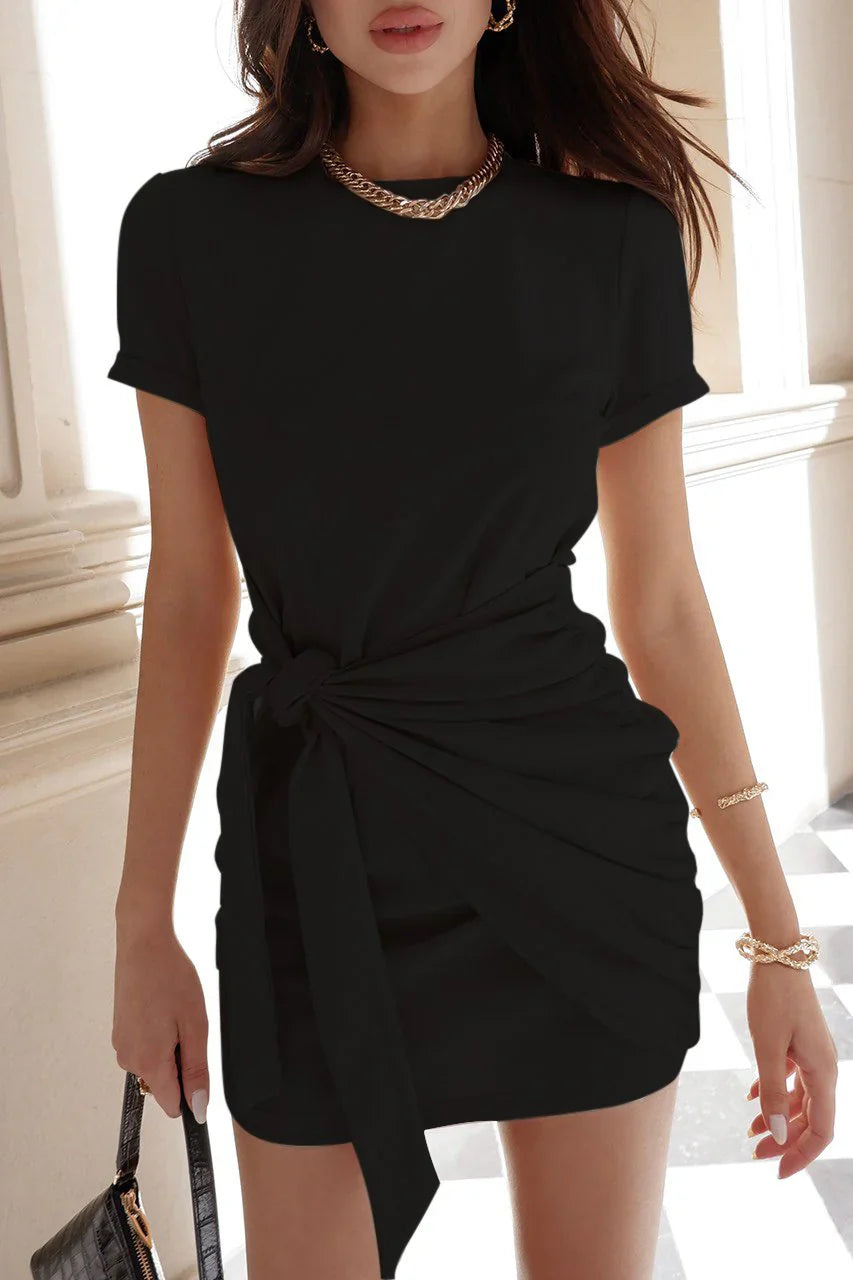 SHASHA – Vestido Corto De Lujo Con Lazo